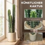 Konstväxt Kaktus Realistisk Grön Plast för Inomhus Konstgjord Växt i Kruka Underhållsfri Dekoration 95 cm