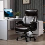 Ergonomisk Gamingstol XXL, Robust Chefsstol med Vippfunktion och Tjock Vaddering, Bekväm Arbetsstol för Tung Belastning, Svart, 180 kg