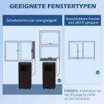 Luftkonditionering AC Svart av Plast och Metall för Hemmet Mobil 3-i-1 Kylning Ventilation Avfuktning LED Fjärrkontroll 9000 BTU