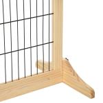 Hundgrind Stabil Natur Svart Trä för Trappa och Dörr Extra Hög Modell med Justerbar Bredd för Säkerhet i Hemmet Robust Design 180 cm
