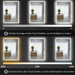 LED-badrumsspegel med Touch Switch, Vit