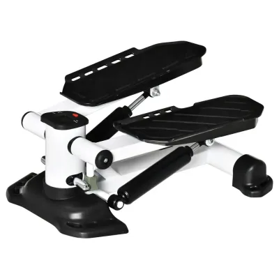 Mini-Stepper med LCD-Display och Halkfria Pedaler, Svart