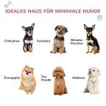 Hundkoja med Öppningsbart Tak, Isolerat Hundhus för Små Hundar, Väderbeständig Design med Veranda, Röd