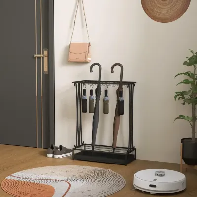 Paraplyställ Stål Rektangulär 50 x 24 x 68 cm
