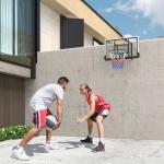 Basketkorg Basketbräda Svart av Stål och Plast för Vuxna Väggmonterad Korg med Bakvägg Ø 45 cm