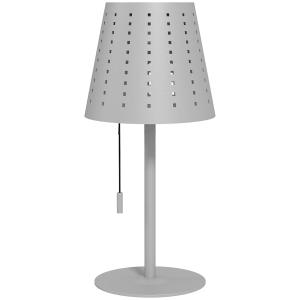 Bordslampa Utomhuslampa Ljusgrå av Plast för Trädgård och Terrass LED Solar Lampa Dimbar och Vattentät IP44