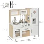 Barnkök med Tillbehör Drömkök för Barn från 3 År Leksakskök Furu och MDF Vit 74 X 30 X 81 Cm