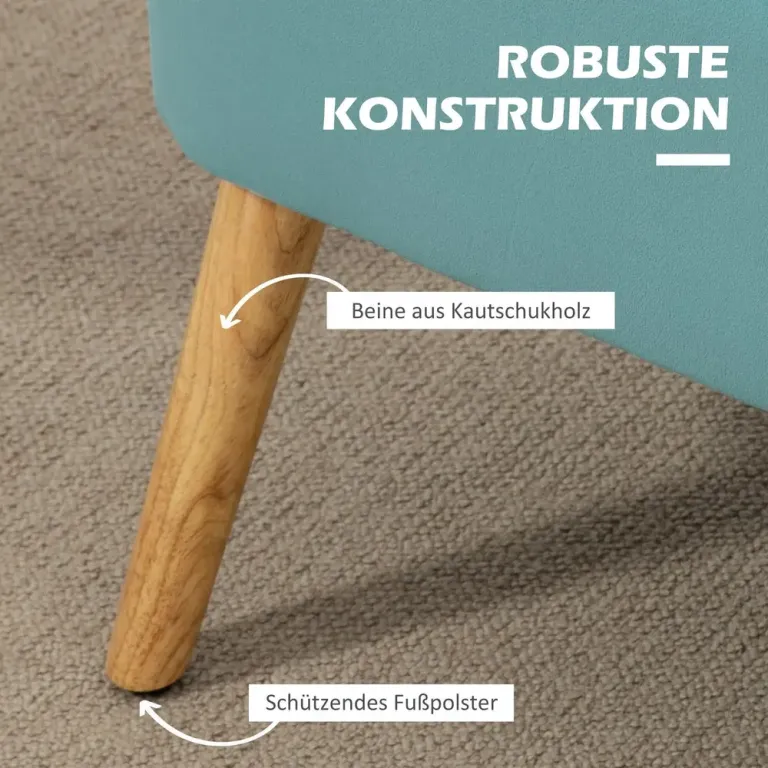 Soffa Loveseat 2-Sits Grön av Tyg 117 x 56,5 x 77 cm