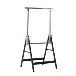 Ställningsbock 2-Pack Hopfällbar Höjdjusterbar Stål Robust för Byggarbete upp till 200 Kg Svart 68 X 58 X 80-130 Cm