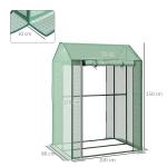 Växthus för Odling med Upprullningsbar Dörr och Väderbeständig Yta Hållbar och Stabil Grön Plast och Metall 100 x 80 x 150 cm