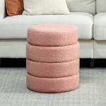 Rund Pall i Teddyfleece upp till 120 kg, Rosa, Ø40x45 cm
