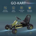 Sportig Gokart Pedalfordon med Handbroms och Ergonomisk Sits Säker Leksak för Aktiva Barn Grön 99 X 65 X 56 Cm