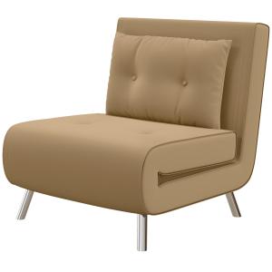 Sovstol Bäddfåtölj Brun av Sammet och Metall för Gäster Hopfällbar Stol med Sängfunktion och Kuddar 77 x 88 x 83 cm