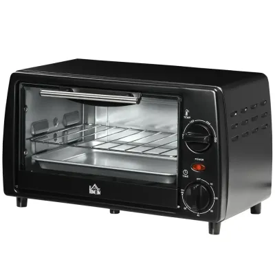 Miniugn Elektrisk Ugn Svart av Metall 36,5 x 26 x 22 cm