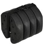 Paviljongfötter 4-pack Vikter med Fäststift och Transportrem för Stabilitet Hållbar och Prisvärd Svart Metall 12 kg