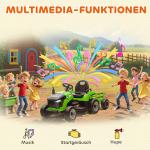 Elektrisk Åktraktor med Fjärrkontroll och Mjukstart för Barn 3-8 År, Grön