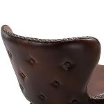 Barstol 2-Pack Eleganta Bistrostolar med Fotstöd och Ryggstöd Matsalsstol PU Brun 52 X 53 X 101 Cm
