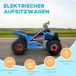 Elektrisk Fyrhjuling Barnfordon Blå av Plast för Barn 1,5-3 År Mini Elbil med Framåt och Backfunktion 6 V 2,5 km/h