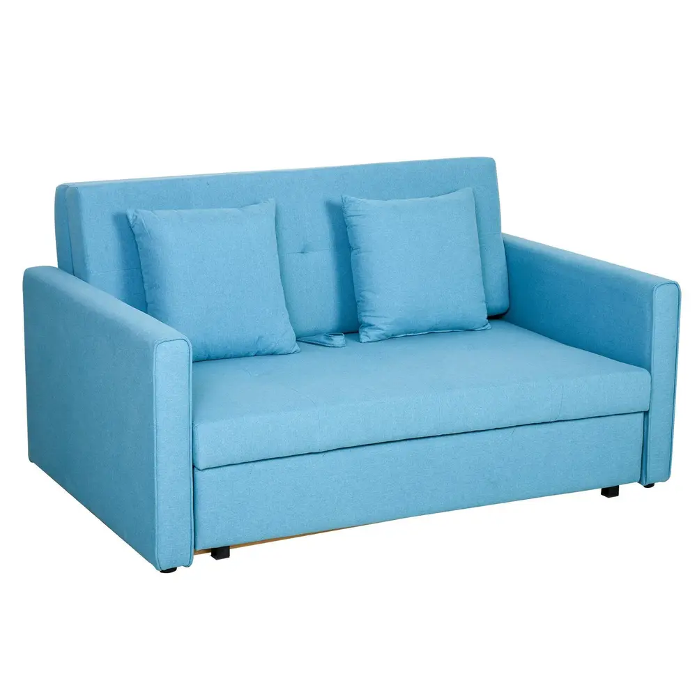 Bäddsoffa 2-i-1 Soffa Svart av Polyester 65 x 77 x 80 Cm