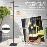 Solar Golvlampa Rottinglampa med Ljussensor Natur av Rotting för Trädgård och Balkong Automatisk Boho Stil Lampa IP44