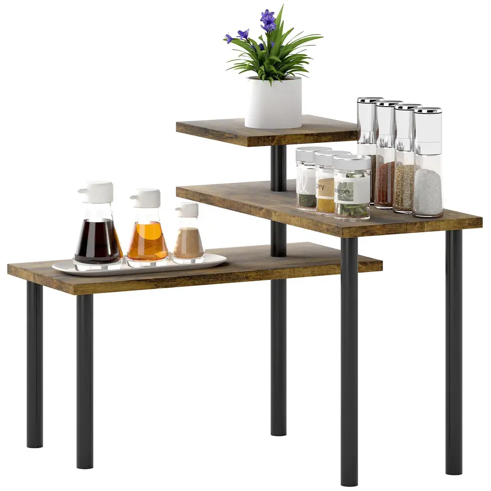 Roterande Mikrovågsställ 3 Nivåer 40x18x36,5 Cm