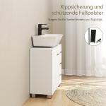 Tvättställsskåp Underskåp Vit MDF för Badrum Förvaring med 3 Lådor och Hyllor Modern Design Fukttålig