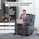 Elektrisk TV-Stol med Uppresningshjälp, Bekväm Relaxfåtölj i Sammet, Justerbar Liggfunktion med Fjärrkontroll, Grå, 92 x 93 x 105 cm