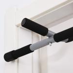 Pull-Up Bar Multifunktionell Träningshållare Dörrstång Stål med Skumhandtag för Fitness Hemma Svart Grå 92 X 40 X 17 Cm