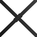 Bordsben i Stål X-Form 2-Pack, Robusta Bordsunderreden för DIY-Projekt, Modern Design för Matbord och Skrivbord, Svart, 72 cm
