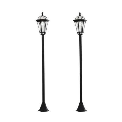 2-Delad Solar Gatubelysning LED IP44 ABS Ø18,5 x H129 cm