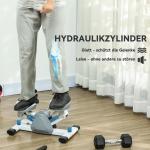 Mini Stepper Trappmaskin för Träning och Fitness med LCD-skärm och Halkfria Pedaler, Grå