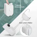 Portabel Campingvask med Tank, Smidigt Handfat med Fotpump och Tvålpump, Hygienisk Lösning för Camping och Trädgård, Grå, 83 x 50 x 103 cm, 17 l