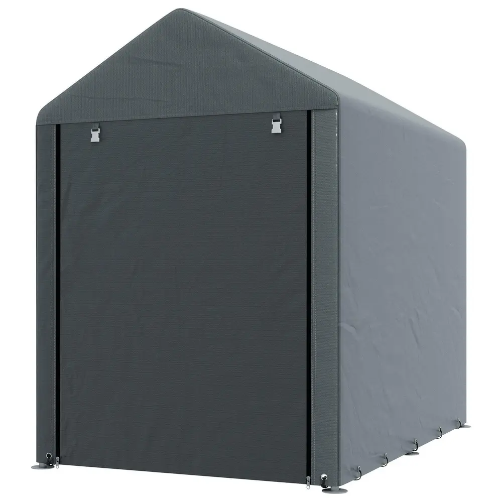 Trädgårdsbod Stålstomme Mörkgrå 1,2 x 1,8 x 1,6 M