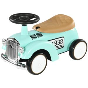 Barnbil i Vintagedesign, Dold Förvaring, Tippskydd, Horn, 12–36 Månader, Grön