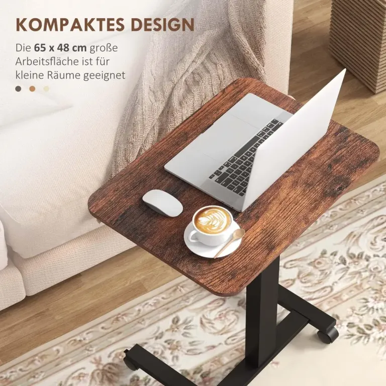 Laptopbord Datorbord Rustik Brun 65 x 48 x 108 cm