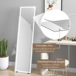 Helfigursspegel Väggspegel Vit av Glas och Metall för Sovrum med LED Belysning 3 Ljusfärger Touchknapp 40 x 150 cm