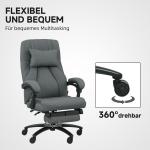 Massagestol med USB-gränssnitt och Vridbara Hjul, Mörkgrå