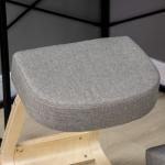 Knästol, Ergonomisk Sittpall för Sund Sittställning, Björkträ, upp till 120 kg, Grå