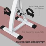Träningscykel Motionstränare Pedaltränare Stål för Seniorer Rehabilitering och Hemmaträning Vit 40 X 42,5 X 100 Cm