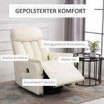Ståstol TV-Stol Fåtölj med Ståhjälp Elektrisk Liggfunktion Konstläder Beige 80 X 94 X 104 Cm