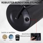 Gräsmattrulle U-Handtag Trädgårdsrulle 40 Cm Diameter 60 L Vattensandfyllning Metall för Perfekt Gräsmatta Svart 57 X 40 X 123 Cm