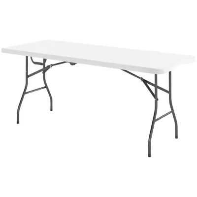 Trädgårdsbord Campingbord Fällbart Vit av Plast 180 x 74 cm