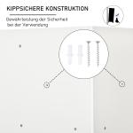 Förvaringshylla för Barn med 3 Non-woven Lådor i MDF, Spetssäker, Vit