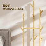Klädhängare i Bambu med 9 Krokar och 3 Hyllor, Naturligt