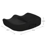 Sittdyna Svanskotadyna Svart av Memory Foam för Kontorsstol Ortopedisk Dyna för Ryggsmärta Ergonomisk