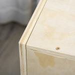 Hoppbox 3 i 1 för Träning med Robust Konstruktion och Handtag för Hemmagym Hållbar och Stabil Natur Trä 40,5 x 35,5 x 30,5 cm