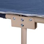 Lägersäng Hopfällbar Campingsäng med Förvaringsväska Stål och Oxford Blå 190 X 68 X 52 Cm