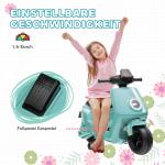 Elmotorcykel Barnmotorcykel Grön av Plast och Metall för Barn 1,5-3 År 6V Fordon med Träningshjul 1,5-3 km/h