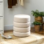 Rund Pall i Teddyfleece upp till 120 kg, Beige, Ø40x45 cm