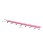 Hopfällbar Balansbom för Gymnastik, Träningsbom för Inomhus och Utomhus, Perfekt för Balansträning Hemma, Rosa, 210 cm